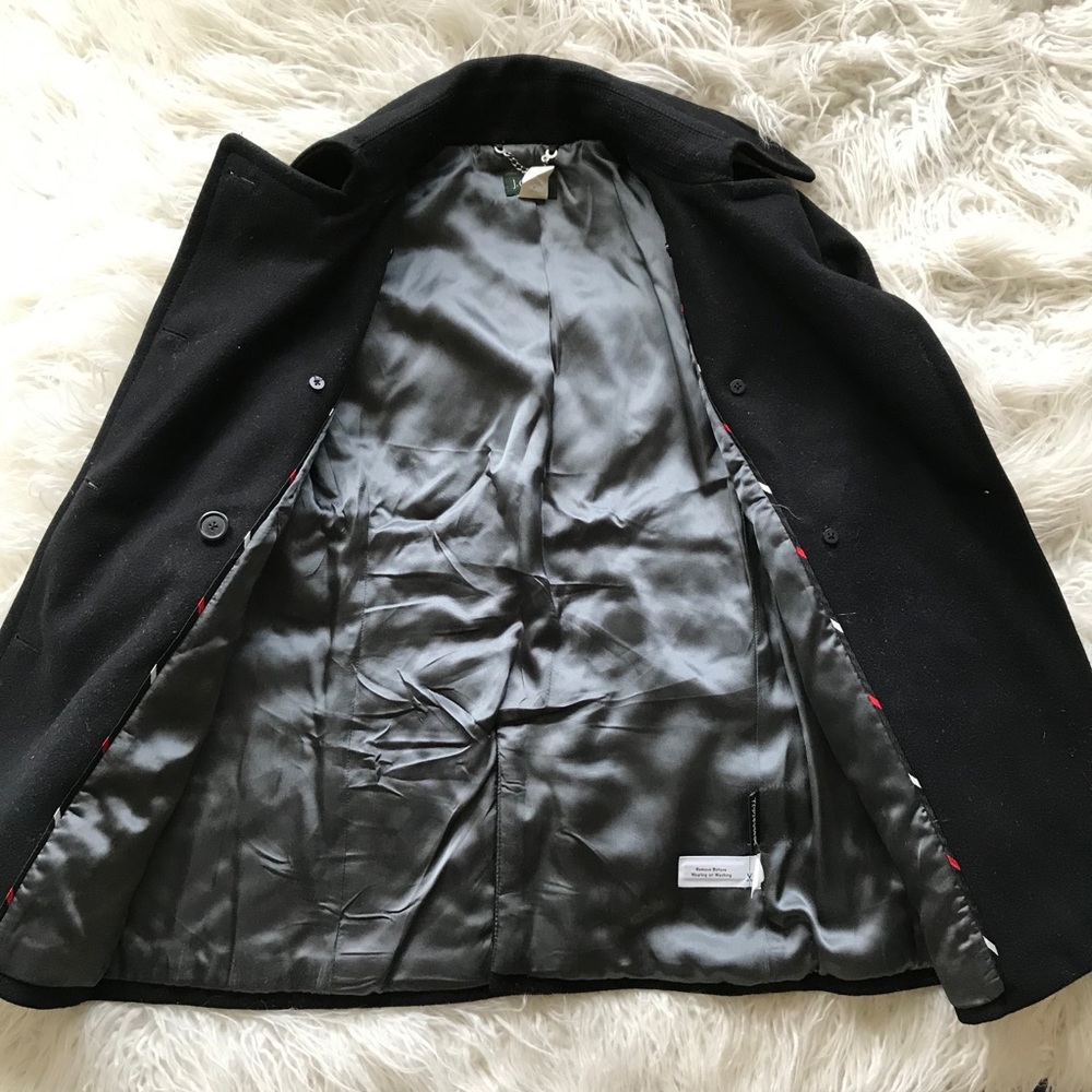 J. Crew Melton Pea‎ Coat Jacket Double Breasted - Picture 7 of 9